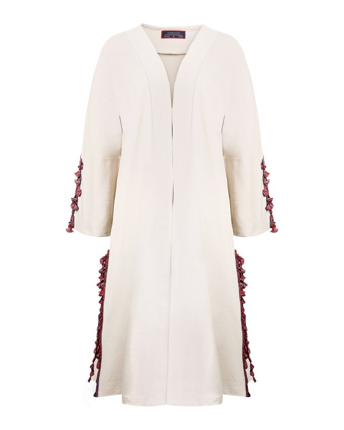 مانتو طرح دار BELLA-RIS(کرم روشن) Siawood