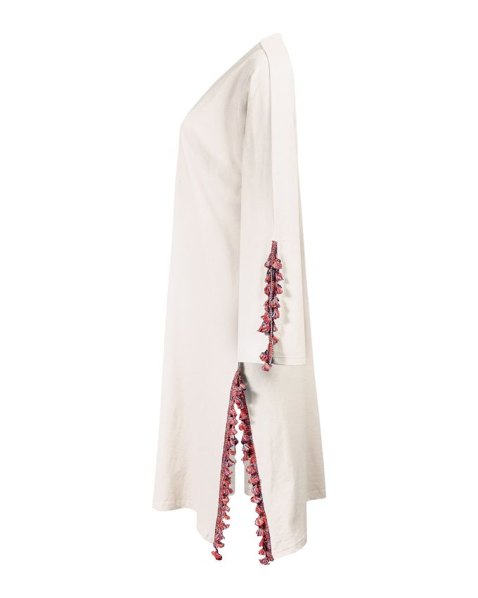 مانتو طرح دار BELLA-RIS(کرم روشن) Siawood - Image 2